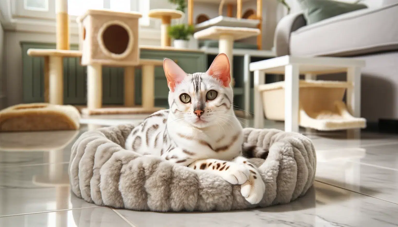 gato bengali blanco