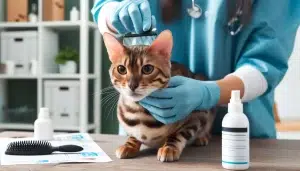 El verano es la temporada alta para pulgas, garrapatas y otros parásitos, lo que representa un riesgo significativo para la salud de tu gato Bengalí. Para mantener a tu gato protegido, es esencial utilizar tratamientos antiparasitarios adecuados. Consulta a tu veterinario para obtener recomendaciones sobre las mejores opciones disponibles y asegúrate de seguir un programa regular de desparasitación. Además de los tratamientos antiparasitarios, es importante revisar el pelaje de tu gato regularmente para detectar cualquier signo de parásitos. Busca áreas donde el gato pueda estar rascándose más de lo habitual, enrojecimiento, inflamación o la presencia de pequeños insectos. Realizar inspecciones frecuentes, especialmente después de que tu gato haya estado al aire libre, puede ayudarte a detectar problemas a tiempo y tomar medidas inmediatas. El uso de peines especiales para pulgas puede facilitar la detección de parásitos y el mantenimiento de un pelaje limpio. Mantén también el entorno de tu gato limpio, lavando su cama y aspirando las áreas donde pasa la mayor parte del tiempo, para minimizar el riesgo de infestaciones. En resumen, proteger a tu gato Bengalí de parásitos durante el verano requiere una combinación de tratamientos veterinarios y revisiones regulares del pelaje. Estas prácticas no solo mantendrán a tu gato saludable, sino que también evitarán posibles molestias y problemas de salud a largo plazo.